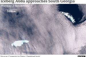 Самый большой в мире айсберг грозит британскому острову