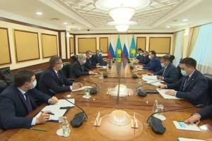 Губернатор астраханской области посетил с рабочим визиту республику Казахстан.