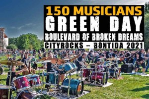 150 музыкантов исполнили хит Green Day «Boulevard Of Broken Dreams» 