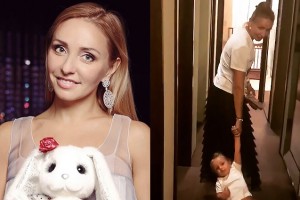 Татьяна Навка поделилась в соцсети забавным видео с младшей дочерью Надей