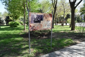 В Братском саду под открытым небом открылась выставка   «Ожившие строчки военных лет». 