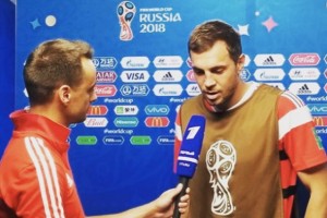 Артем Дзюба не смог сдержать слез во время интервью после матча Россия — Хорватия