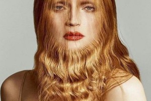 42-летняя модель специально для Vogue примерила золотистую бороду