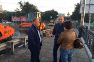 Глава администрации Астрахани Олег Полумордвинов провел инспекционную проверку объектов дорожного строительства