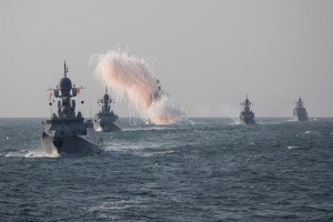 В Астрахань прибыло более 20 кораблей Каспийской флотилии